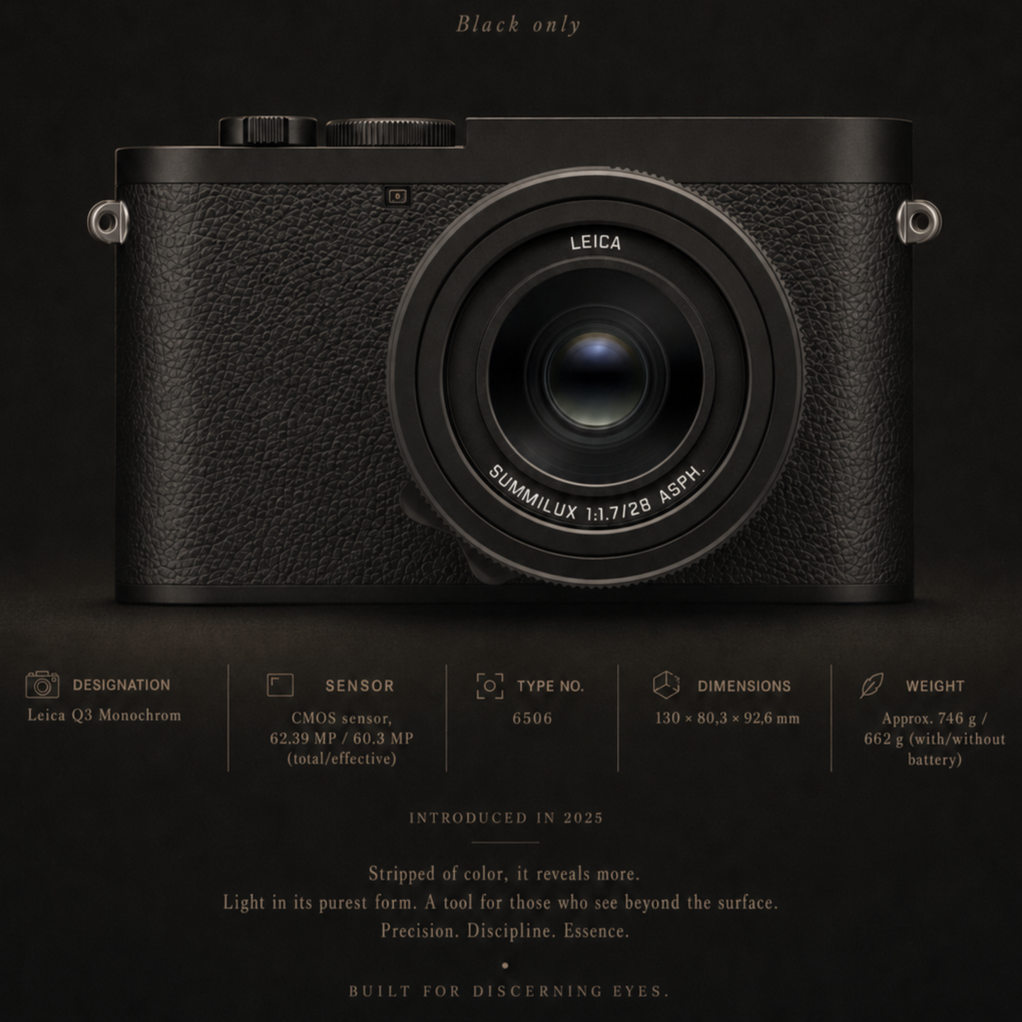 Leica Q3 Monochrom — Canvas Edition