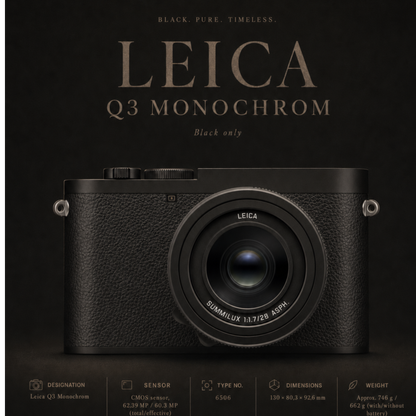 Leica Q3 Monochrom — Canvas Edition