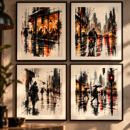 URBAN RAIN — SET OF FOUR