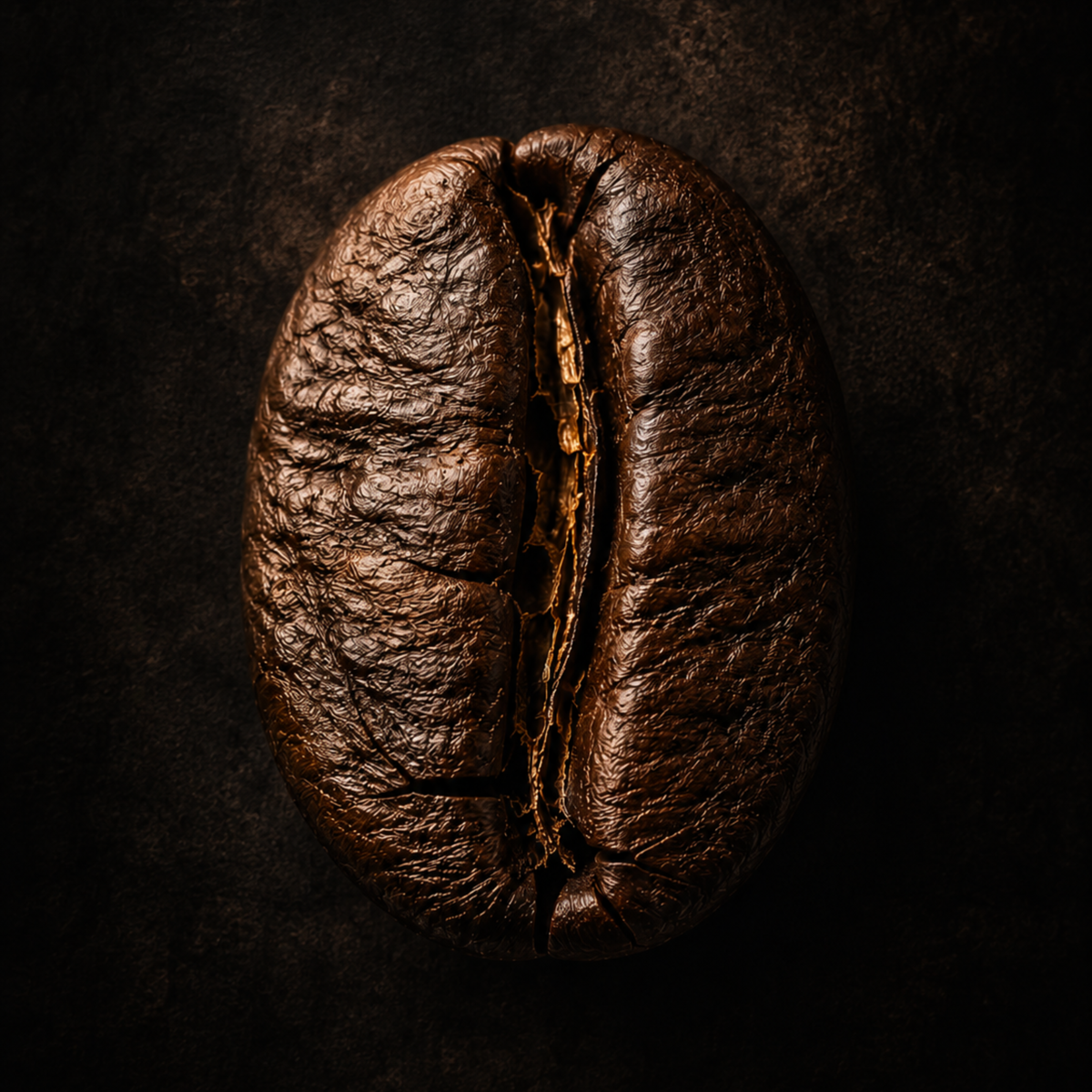 Close-up detail of large coffee bean wall artwork