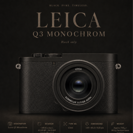 Leica Q3 Monochrom camera wall artwork