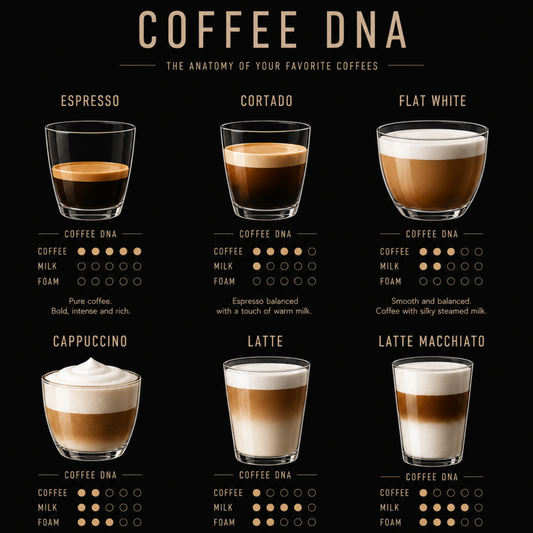 Coffee DNA wall art exploring coffee varieties and flavour profiles