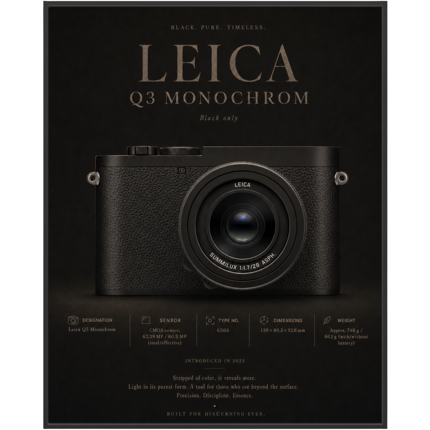 Leica Q3 Monochrom — Canvas Edition