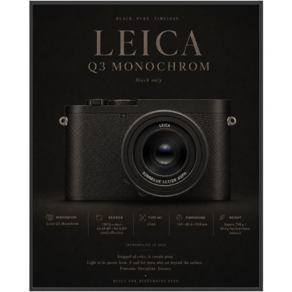 Leica Q3 Monochrom — Canvas Edition