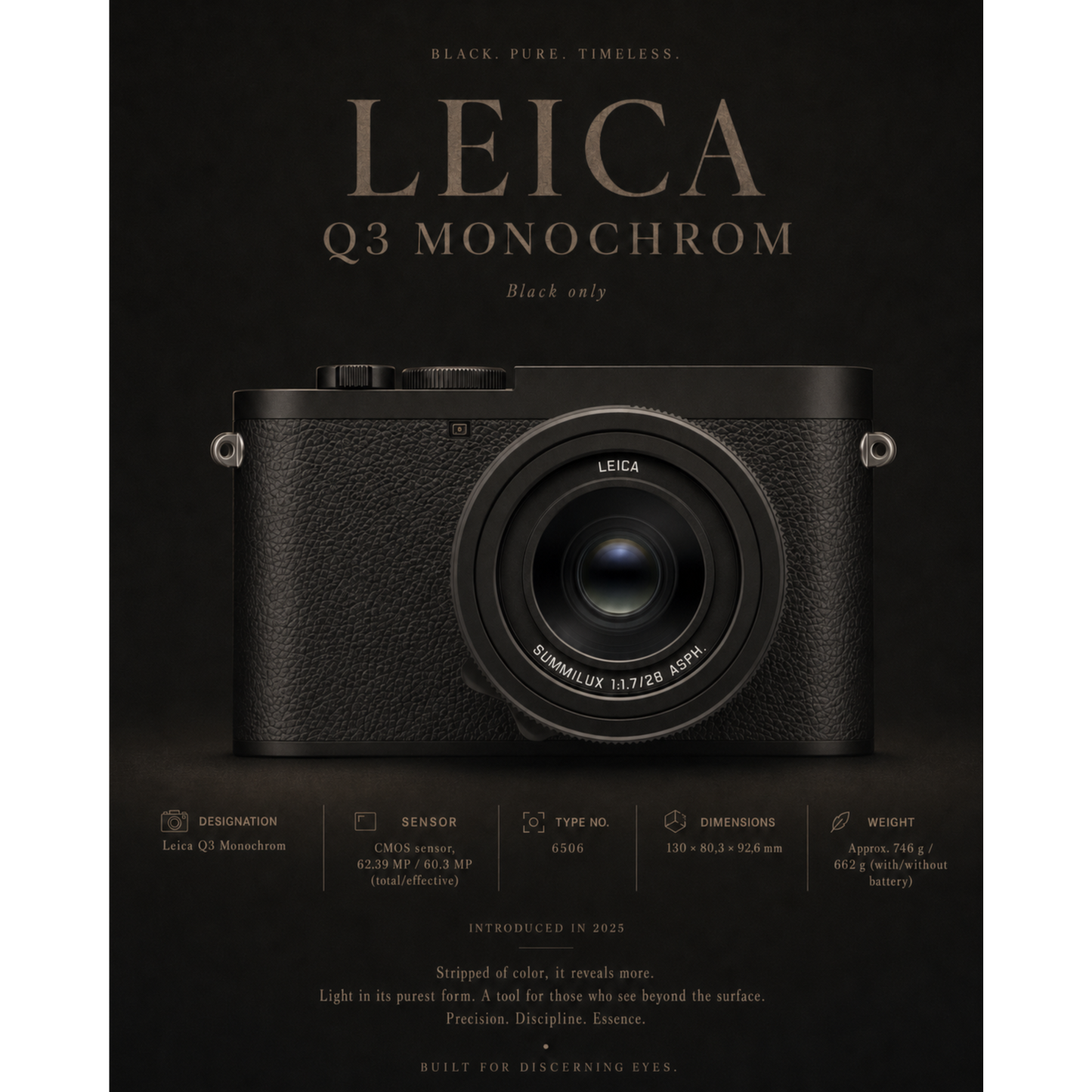Leica Q3 Monochrom — Canvas Edition