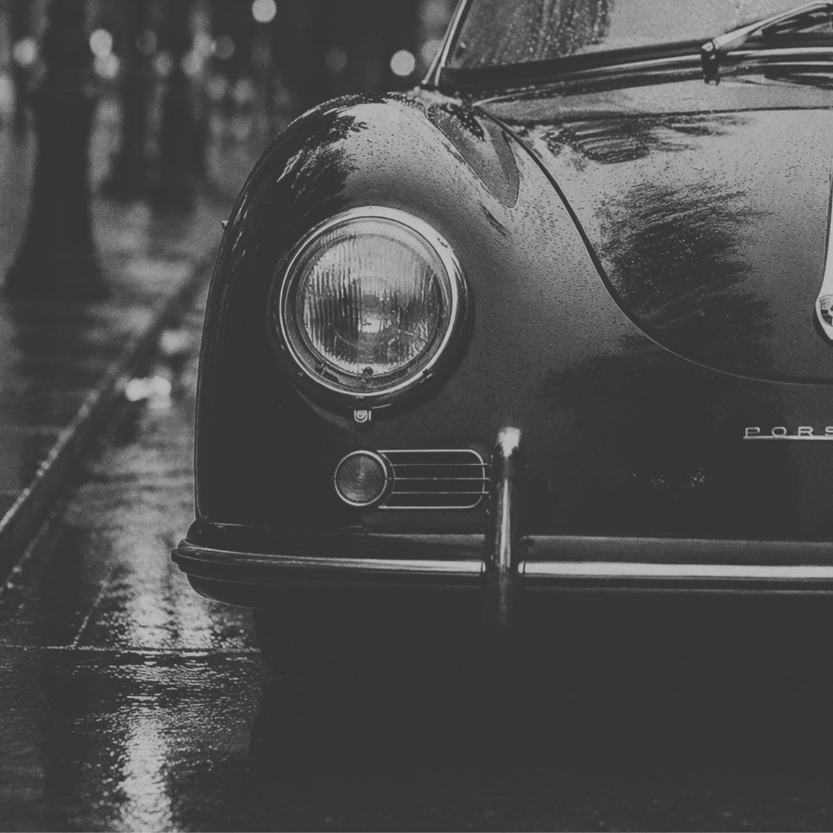 Porsche 356 black — automotive artwork by Darkframe