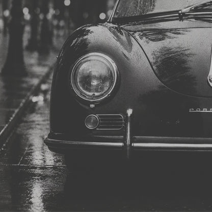 Porsche 356 black — automotive artwork by Darkframe